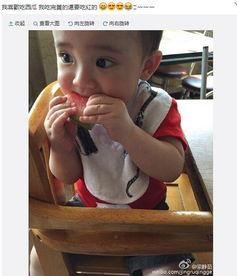 看儿子吃的瓜,看儿子品尝美味瓜果的温馨瞬间